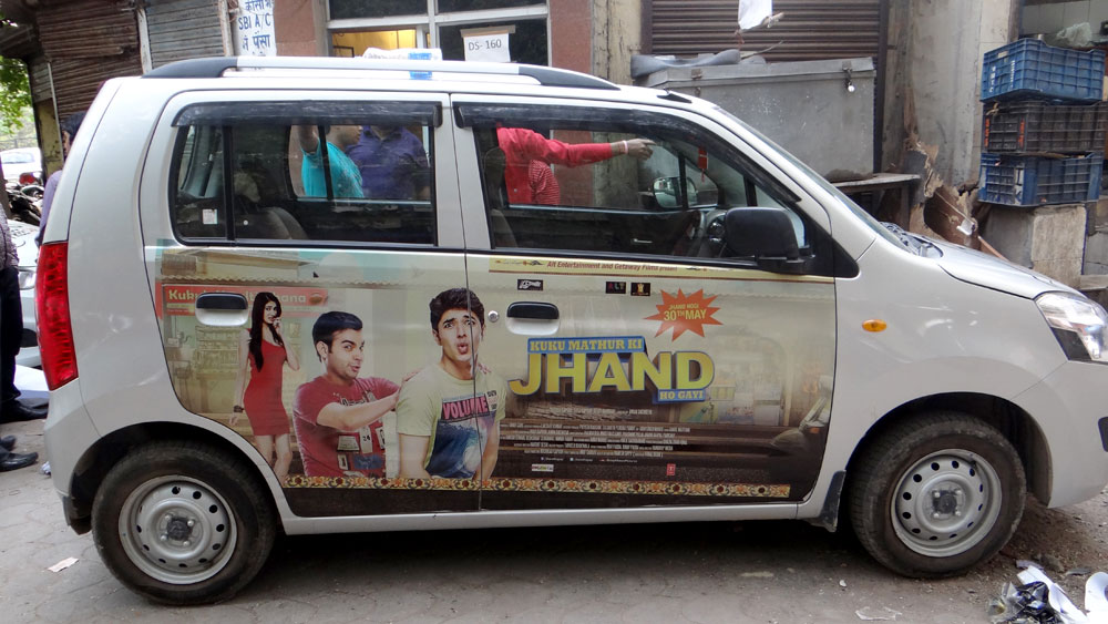 Kuku Mathur ki Jhand ho Gai Advertising on Car