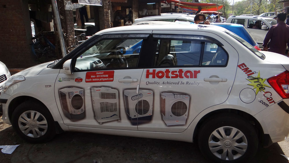 Hotstar Advertising on Car